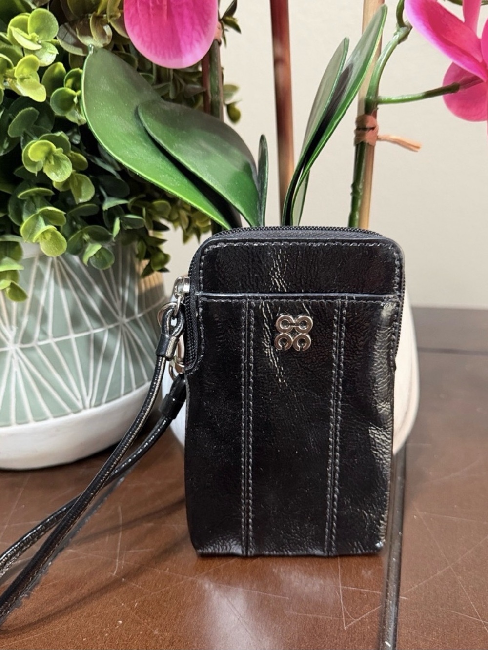 Coach small wristlet patent leather
